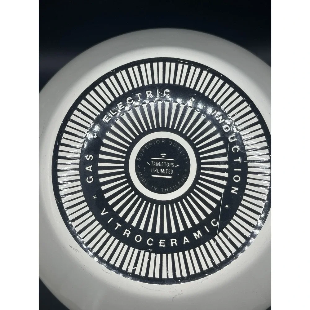 Vtg‎ Tabletops Unlimited Large Vitroceramic Metal Enamel Bowl - Gas, Electric